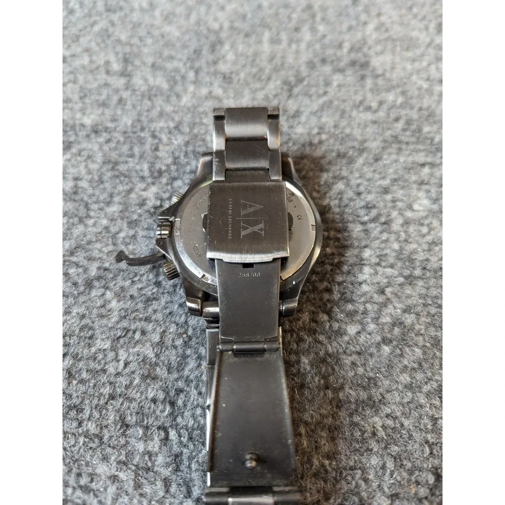 Armani Exchange AX1514 45mm Dark Gray Stainless Steel Mens Watch( Needs Battery)